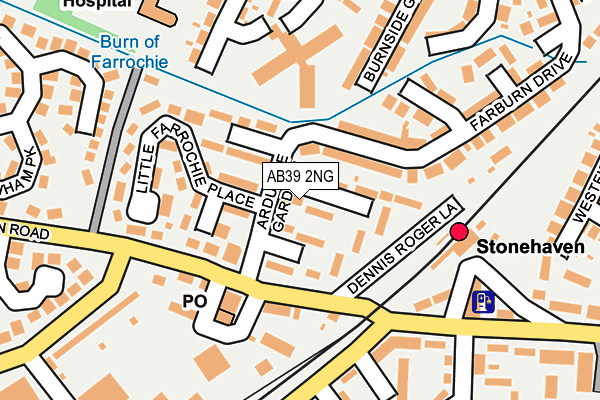 AB39 2NG map - OS OpenMap – Local (Ordnance Survey)
