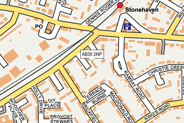 AB39 2NP map - OS OpenMap – Local (Ordnance Survey)