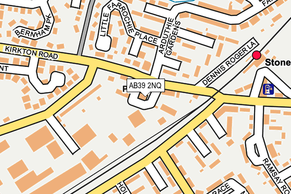 AB39 2NQ map - OS OpenMap – Local (Ordnance Survey)