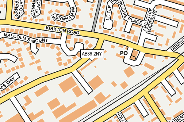 AB39 2NY map - OS OpenMap – Local (Ordnance Survey)
