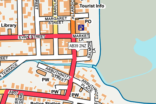 AB39 2NZ map - OS OpenMap – Local (Ordnance Survey)