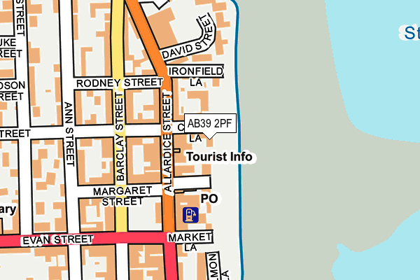 AB39 2PF map - OS OpenMap – Local (Ordnance Survey)