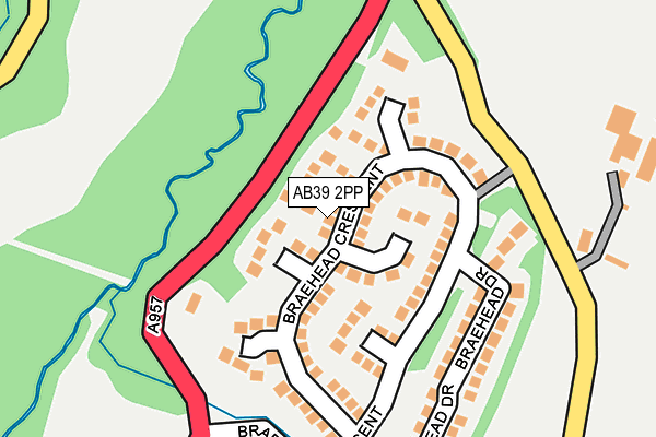AB39 2PP map - OS OpenMap – Local (Ordnance Survey)