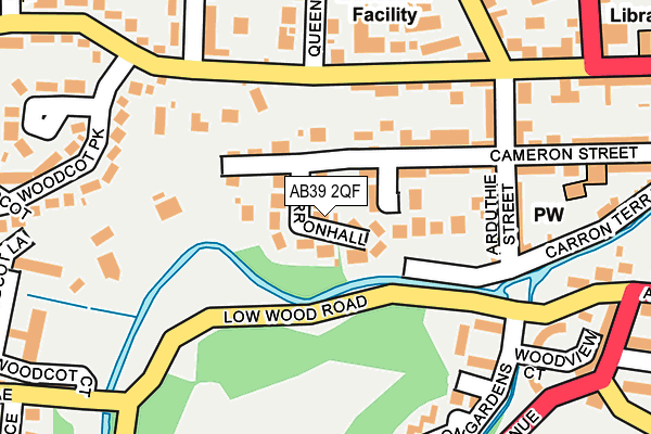 AB39 2QF map - OS OpenMap – Local (Ordnance Survey)