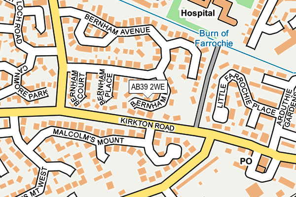 AB39 2WE map - OS OpenMap – Local (Ordnance Survey)