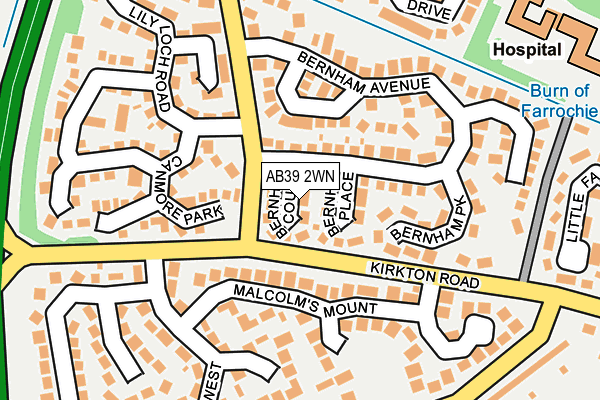 AB39 2WN map - OS OpenMap – Local (Ordnance Survey)