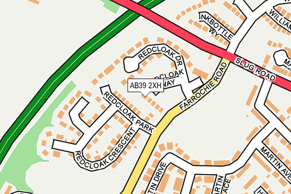 AB39 2XH map - OS OpenMap – Local (Ordnance Survey)