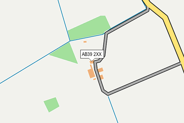 AB39 2XX map - OS OpenMap – Local (Ordnance Survey)