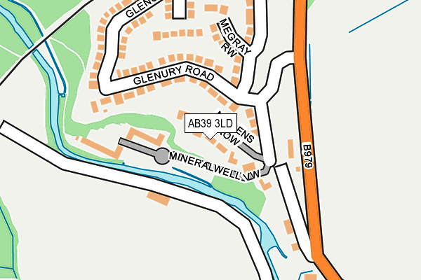 AB39 3LD map - OS OpenMap – Local (Ordnance Survey)