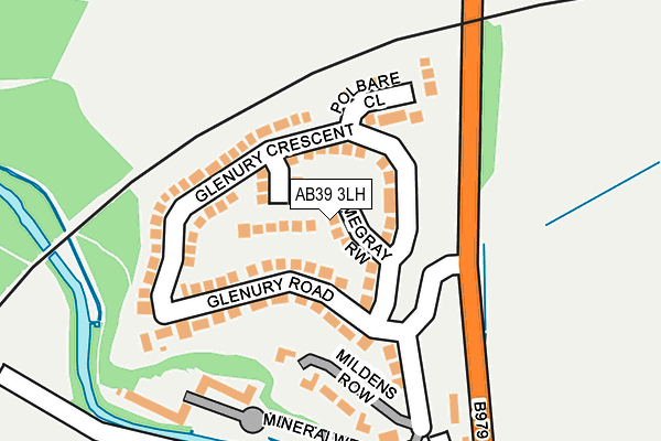 AB39 3LH map - OS OpenMap – Local (Ordnance Survey)