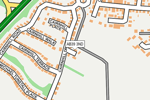 AB39 3ND map - OS OpenMap – Local (Ordnance Survey)