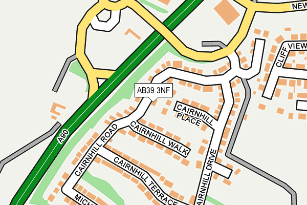 AB39 3NF map - OS OpenMap – Local (Ordnance Survey)