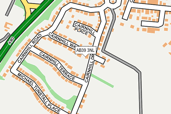 AB39 3NL map - OS OpenMap – Local (Ordnance Survey)