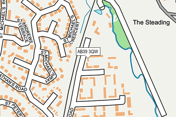 AB39 3QW map - OS OpenMap – Local (Ordnance Survey)