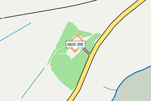 AB39 3RE map - OS OpenMap – Local (Ordnance Survey)