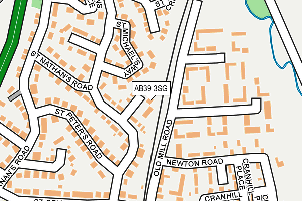AB39 3SG map - OS OpenMap – Local (Ordnance Survey)