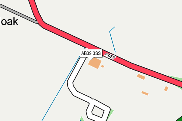 AB39 3SS map - OS OpenMap – Local (Ordnance Survey)
