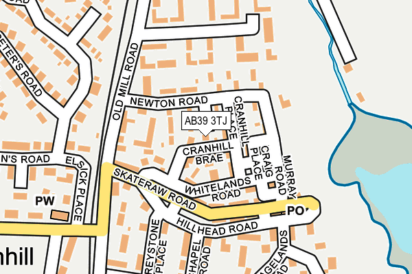 AB39 3TJ map - OS OpenMap – Local (Ordnance Survey)