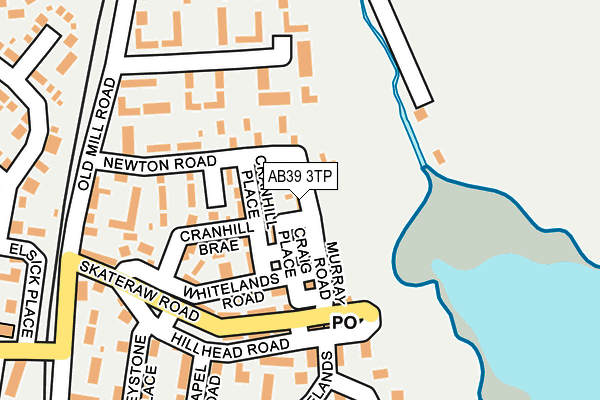 AB39 3TP map - OS OpenMap – Local (Ordnance Survey)