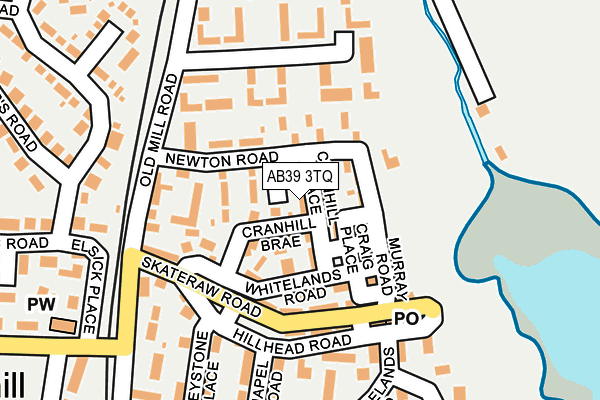 AB39 3TQ map - OS OpenMap – Local (Ordnance Survey)