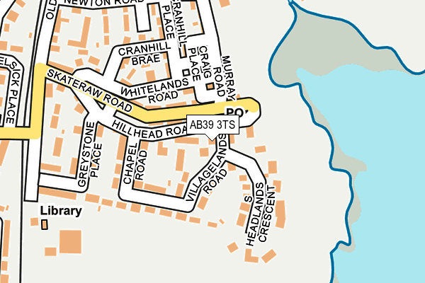 AB39 3TS map - OS OpenMap – Local (Ordnance Survey)