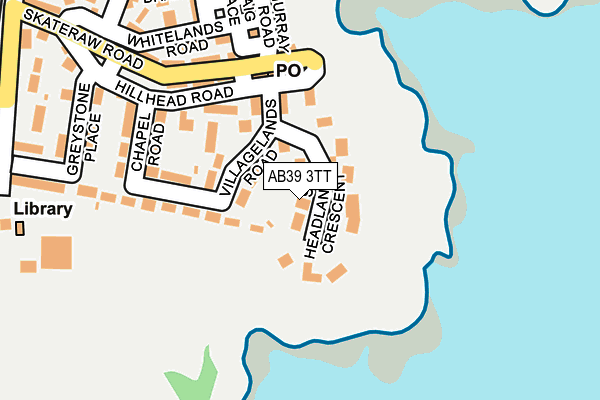 AB39 3TT map - OS OpenMap – Local (Ordnance Survey)