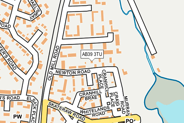 AB39 3TU map - OS OpenMap – Local (Ordnance Survey)