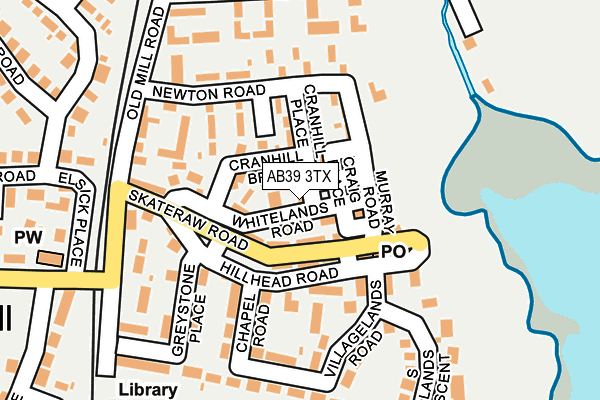 AB39 3TX map - OS OpenMap – Local (Ordnance Survey)