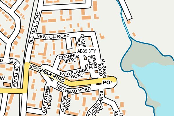 AB39 3TY map - OS OpenMap – Local (Ordnance Survey)