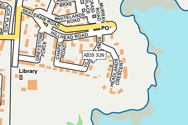AB39 3UN map - OS OpenMap – Local (Ordnance Survey)