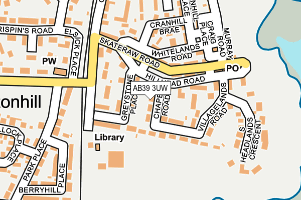 AB39 3UW map - OS OpenMap – Local (Ordnance Survey)