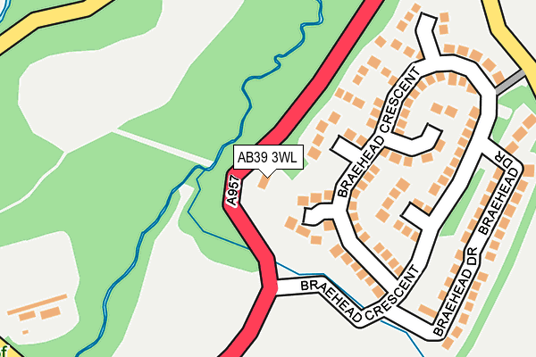AB39 3WL map - OS OpenMap – Local (Ordnance Survey)