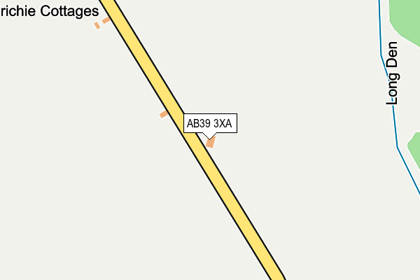 AB39 3XA map - OS OpenMap – Local (Ordnance Survey)