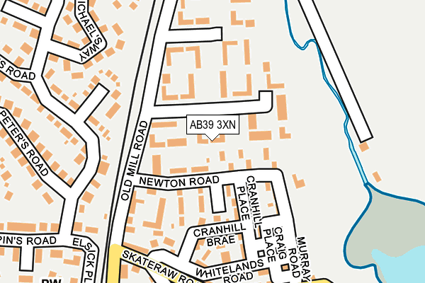 AB39 3XN map - OS OpenMap – Local (Ordnance Survey)