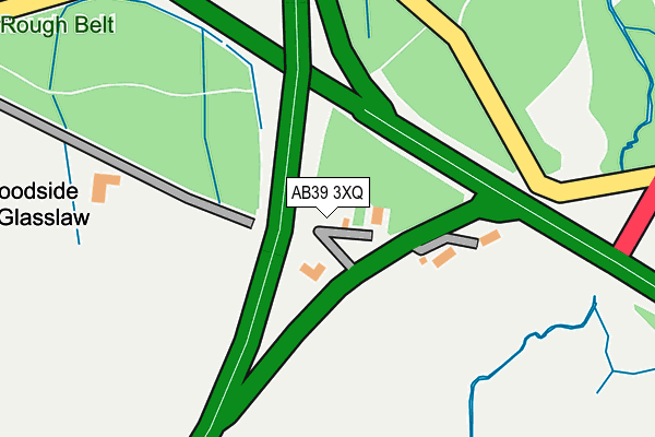 AB39 3XQ map - OS OpenMap – Local (Ordnance Survey)