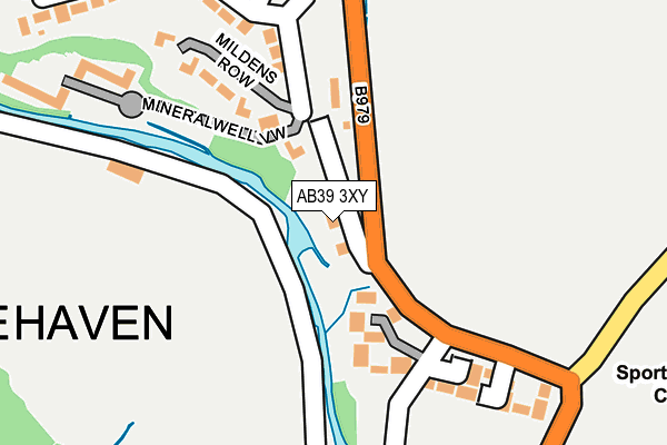 AB39 3XY map - OS OpenMap – Local (Ordnance Survey)