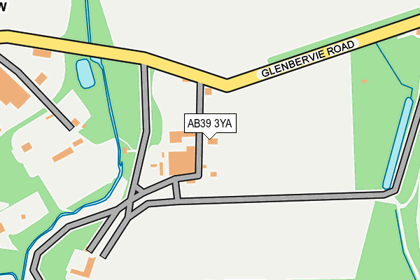 AB39 3YA map - OS OpenMap – Local (Ordnance Survey)