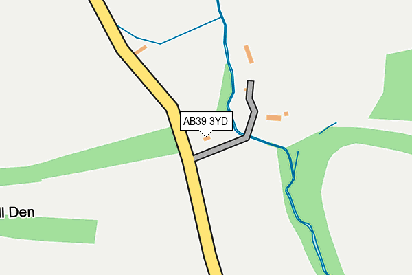 AB39 3YD map - OS OpenMap – Local (Ordnance Survey)