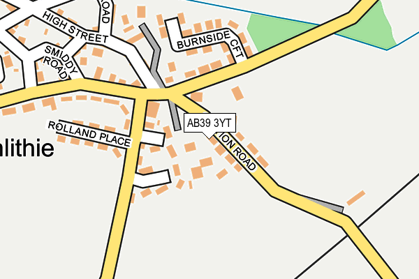 AB39 3YT map - OS OpenMap – Local (Ordnance Survey)