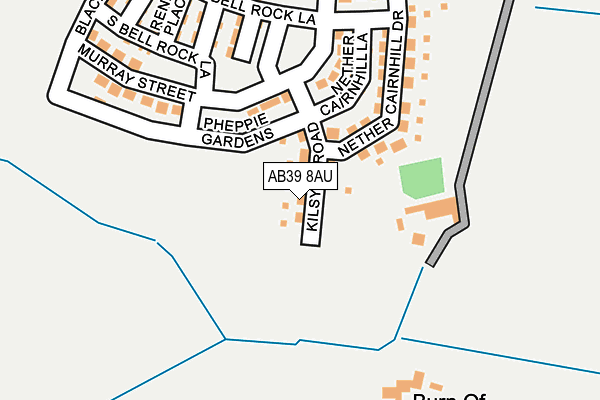 AB39 8AU map - OS OpenMap – Local (Ordnance Survey)
