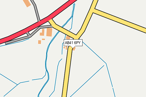 AB41 6PY map - OS OpenMap – Local (Ordnance Survey)