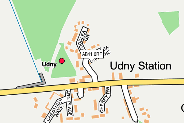 AB41 6RF map - OS OpenMap – Local (Ordnance Survey)