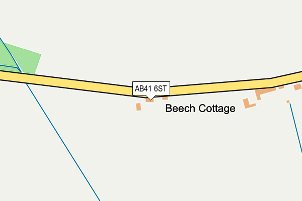 AB41 6ST map - OS OpenMap – Local (Ordnance Survey)