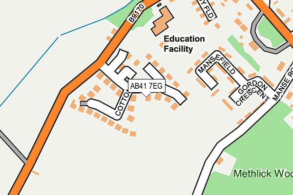 AB41 7EG map - OS OpenMap – Local (Ordnance Survey)