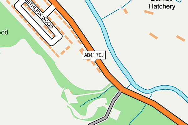 AB41 7EJ map - OS OpenMap – Local (Ordnance Survey)