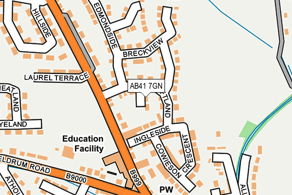 AB41 7GN map - OS OpenMap – Local (Ordnance Survey)