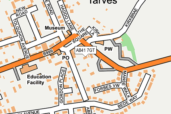 AB41 7GT map - OS OpenMap – Local (Ordnance Survey)