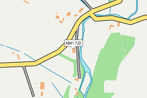 AB41 7JD map - OS OpenMap – Local (Ordnance Survey)