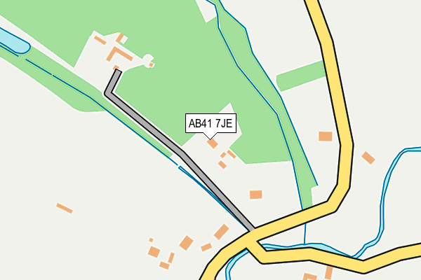 AB41 7JE map - OS OpenMap – Local (Ordnance Survey)