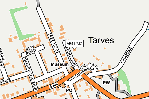 AB41 7JZ map - OS OpenMap – Local (Ordnance Survey)